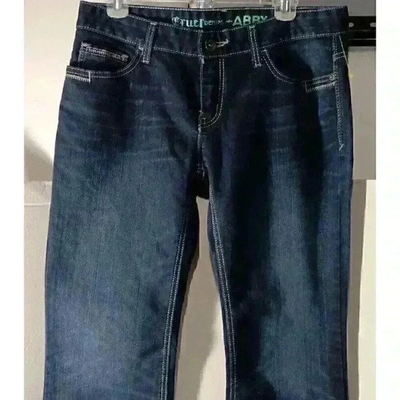 "CRUEL DENIM" Women's Abby Blue Jeans‎ 29/7R Medium Wash Wide Stitch Boot Cut - Picture 1 of 9